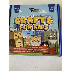 Ninja Kid Crafts For Kids Ages 4-8 DIY 3D Paper Figures Craft Kit With Stickers